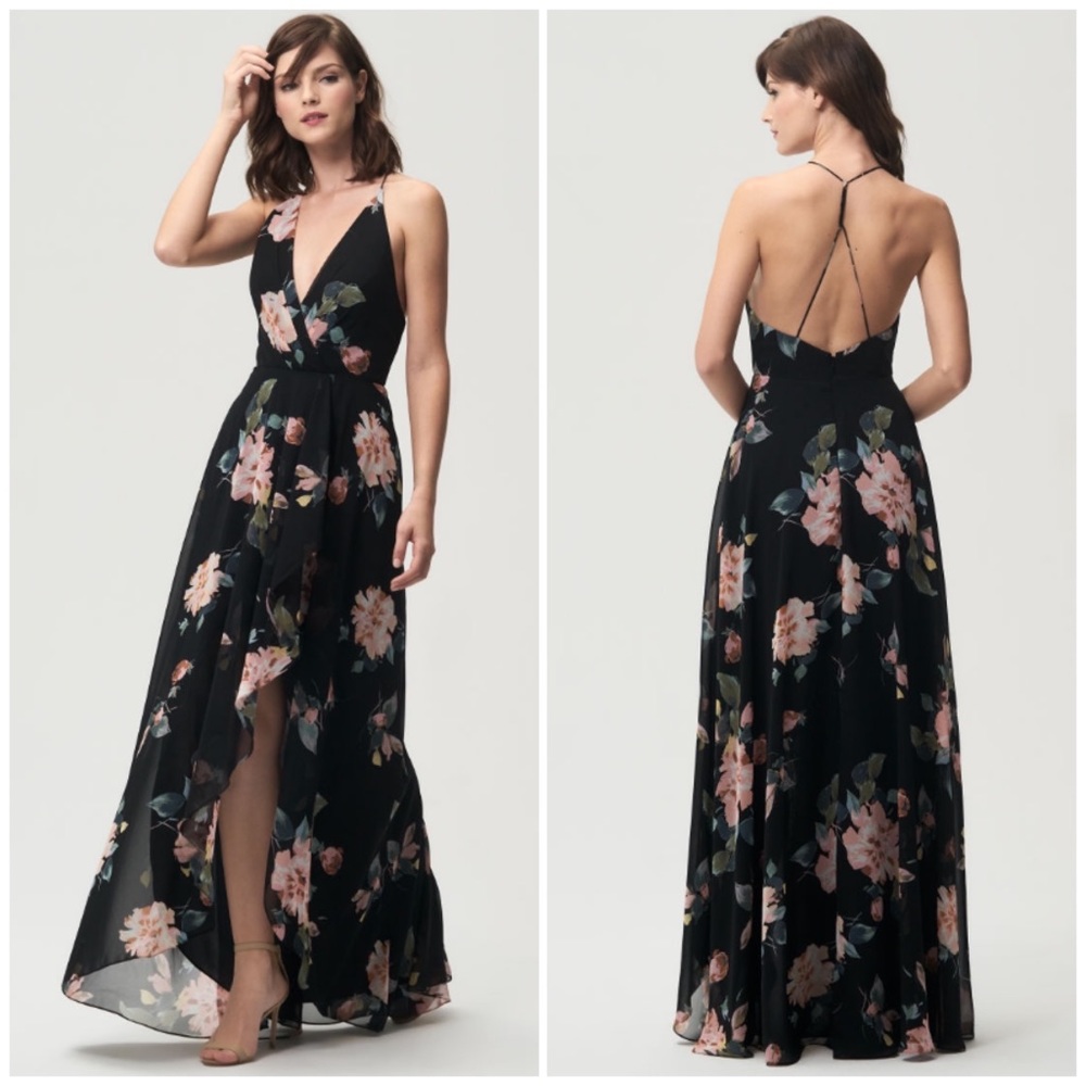 Jenny Yoo Farrah Ohana Print Black Multi